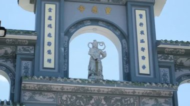 Danang Vilayeti, Vietnam için Guan Yin heykelinin tapınağının bayan Buda Danang Detayları. Vietnam 'daki Danang şehrindeki Linh Ung Pagoda' da Buda Heykeli. Yüksek kalite