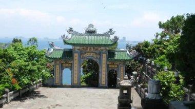 Danang Vilayeti, Vietnam için Guan Yin heykelinin tapınağının bayan Buda Danang Detayları. Vietnam 'daki Danang şehrindeki Linh Ung Pagoda' da Buda Heykeli. Yüksek kalite