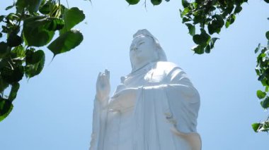 Danang Vilayeti, Vietnam için Guan Yin heykelinin tapınağının bayan Buda Danang Detayları. Vietnam 'daki Danang şehrindeki Linh Ung Pagoda' da Buda Heykeli. Yüksek kalite
