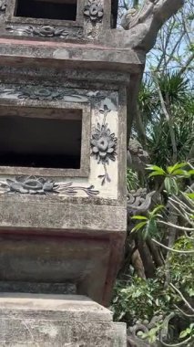 Da Nang, Vietnam, Asya Mermer Dağları 'nın Arkaplan' da gözler önüne serilen manzarası. Yüksek kalite 4k görüntü
