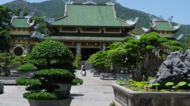 Danang Vilayeti, Vietnam için Guan Yin heykelinin tapınağının bayan Buda Danang Detayları. Vietnam 'daki Danang şehrindeki Linh Ung Pagoda' da Buda Heykeli. Yüksek kalite