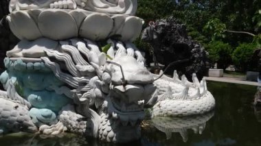 Danang Vilayeti, Vietnam için Guan Yin heykelinin tapınağının bayan Buda Danang Detayları. Vietnam 'daki Danang şehrindeki Linh Ung Pagoda' da Buda Heykeli. Yüksek kalite