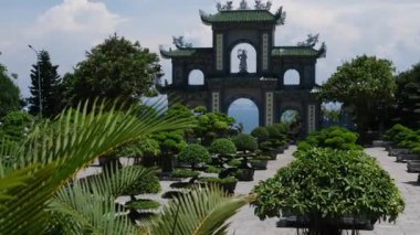 Danang Vilayeti, Vietnam için Guan Yin heykelinin tapınağının bayan Buda Danang Detayları. Vietnam 'daki Danang şehrindeki Linh Ung Pagoda' da Buda Heykeli. Yüksek kalite