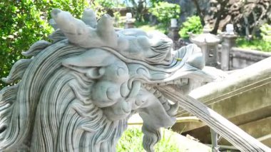 Danang Vilayeti, Vietnam için Guan Yin heykelinin tapınağının bayan Buda Danang Detayları. Vietnam 'daki Danang şehrindeki Linh Ung Pagoda' da Buda Heykeli. Yüksek kalite