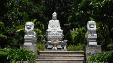 Danang Vilayeti, Vietnam için Guan Yin heykelinin tapınağının bayan Buda Danang Detayları. Vietnam 'daki Danang şehrindeki Linh Ung Pagoda' da Buda Heykeli. Yüksek kalite