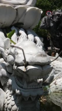 Danang Vilayeti, Vietnam için Guan Yin heykelinin tapınağının bayan Buda Danang Detayları. Vietnam 'daki Danang şehrindeki Linh Ung Pagoda' da Buda Heykeli. Yüksek kalite