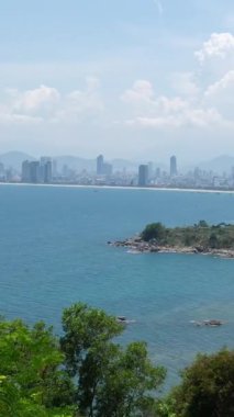 Danang Vilayeti, Vietnam için Guan Yin heykelinin tapınağının bayan Buda Danang Detayları. Vietnam 'daki Danang şehrindeki Linh Ung Pagoda' da Buda Heykeli. Yüksek kalite