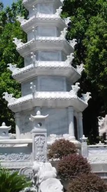 Danang Vilayeti, Vietnam için Guan Yin heykelinin tapınağının bayan Buda Danang Detayları. Vietnam 'daki Danang şehrindeki Linh Ung Pagoda' da Buda Heykeli. Yüksek kalite