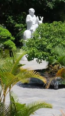 Danang Vilayeti, Vietnam için Guan Yin heykelinin tapınağının bayan Buda Danang Detayları. Vietnam 'daki Danang şehrindeki Linh Ung Pagoda' da Buda Heykeli. Yüksek kalite