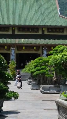 Danang Vilayeti, Vietnam için Guan Yin heykelinin tapınağının bayan Buda Danang Detayları. Vietnam 'daki Danang şehrindeki Linh Ung Pagoda' da Buda Heykeli. Yüksek kalite