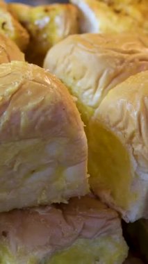 Kore Yumurta Ekmeği 'nde Asya çörekleri. Yüksek kalite 4k görüntü