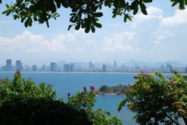 Lady Buddha Danang Vietnam Tapınakları ve Pagoda 'yı geziyor. Yüksek kalite fotoğraf