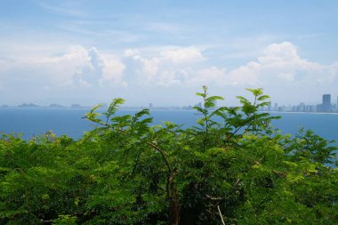 Lady Buddha Danang Vietnam Tapınakları ve Pagoda 'yı geziyor. Yüksek kalite fotoğraf