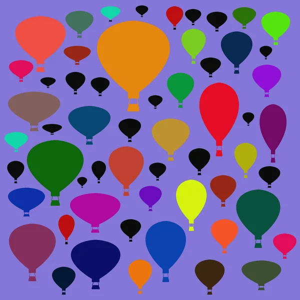 Padrão Balão Quente Sem Costura — Fotografia de Stock