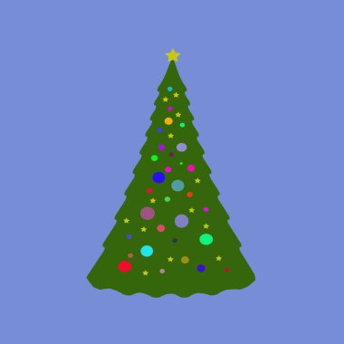 Soyut ve çağdaş Noel ağacı deseni