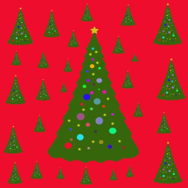 Soyut ve çağdaş Noel ağacı deseni