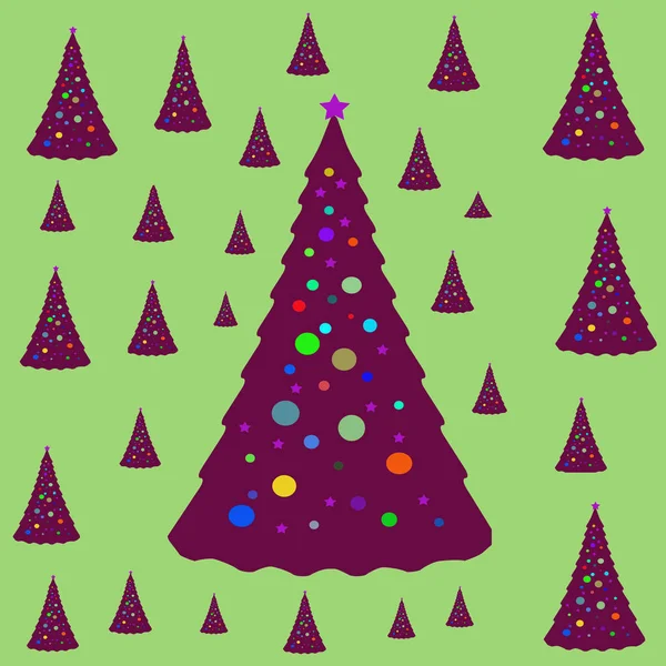 Abstraktes Und Zeitgemäßes Weihnachtsbaummuster — Stockfoto