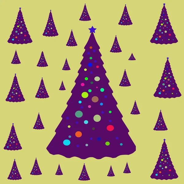 Abstraktes Und Zeitgemäßes Weihnachtsbaummuster — Stockfoto