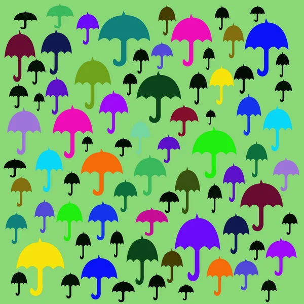 Seamless Abstract Umbrella Pattern — Stock Photo, Image