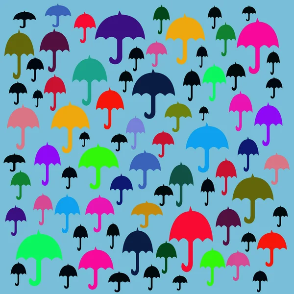 Seamless Abstract Umbrella Pattern — Stock Photo, Image