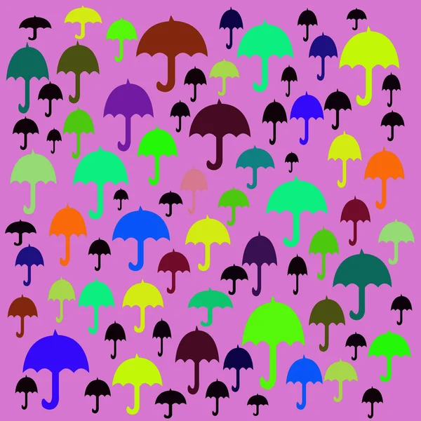 Bezproblémový Abstraktní Vzor Deštníku — Stock fotografie