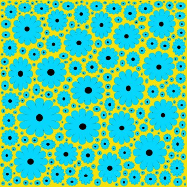 Soyut, dikişsiz çiçek deseni