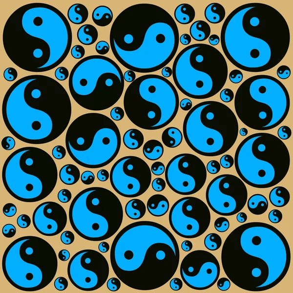 Abstract seamless Yin Yang pattern