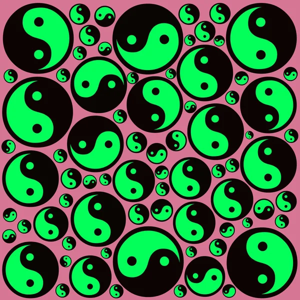 Abstrakcyjny Wzór Yin Yang Bez Szwu — Zdjęcie stockowe