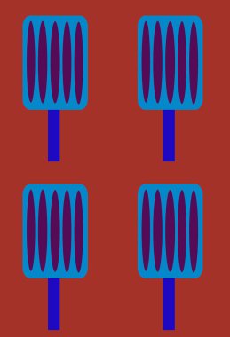 Soyut ve çağdaş dijital sanat lolipop tasarımı