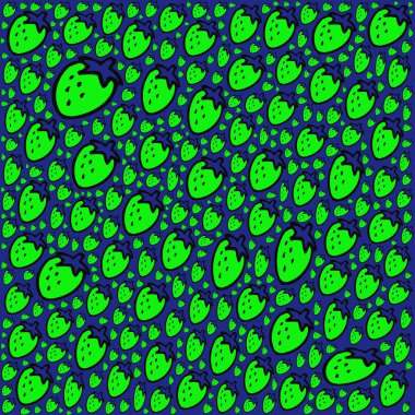 Soyut ve çağdaş dijital sanat çileği tasarımı