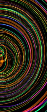 Soyut dijital sanat renkli dalga tasarımı