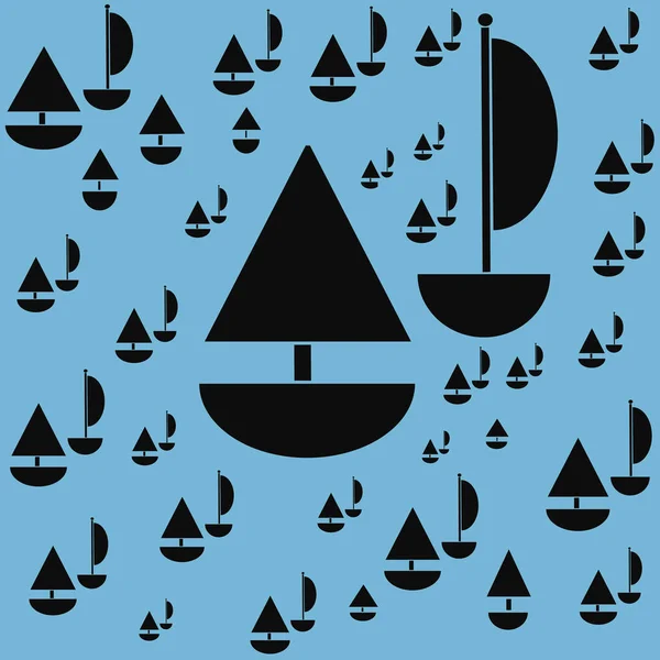 背景のためのカラフルな抽象的なシームレス帆ボートパターン — ストック写真