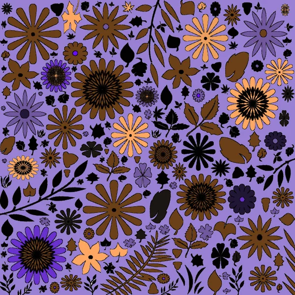 Abstract Contemporary Digital Art Floral Design — Stock Photo, Image