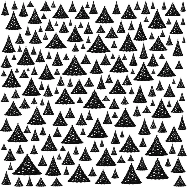 Nahtloses Muster Mit Weihnachtsbäumen Vektorillustration — Stockfoto