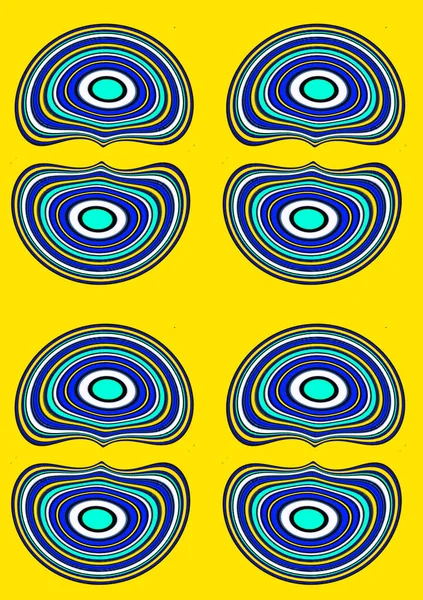 黄蓝两种颜色的抽象几何背景 — 图库照片