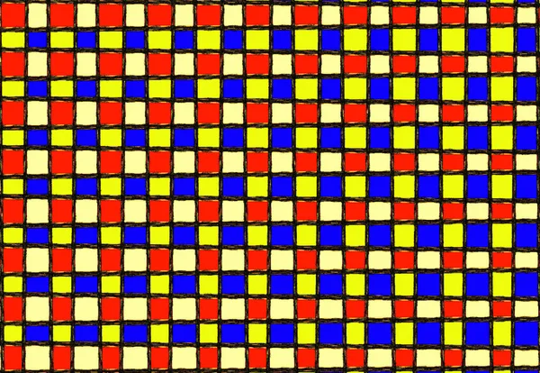 Abstrakt Geometriskt Mönster Med Färgglada Rutor — Stockfoto