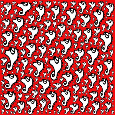 Soyut dikişsiz denizatı tasarımı