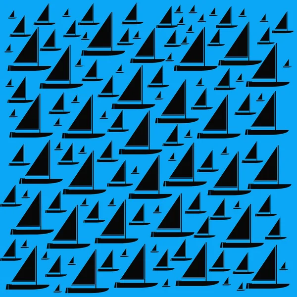 Abstraktes Nahtloses Segelboot Design — Stockfoto
