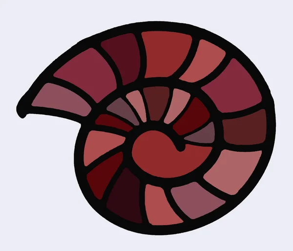 Abstrakt Sömlös Ammonit Design — Stockfoto