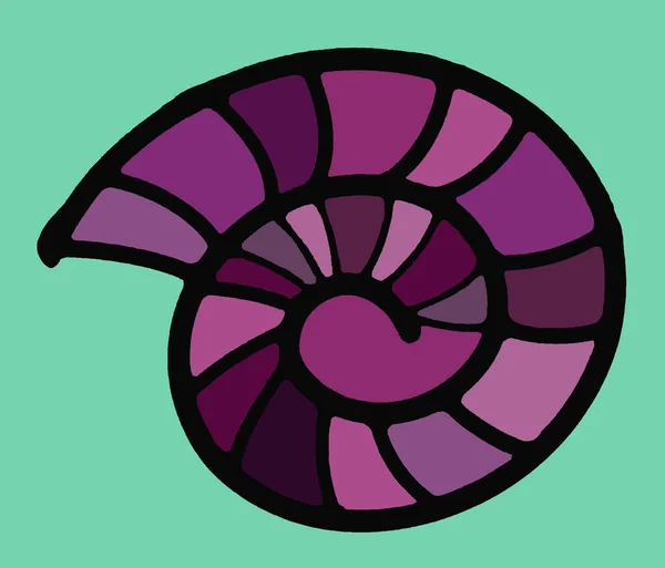 Abstrakt Sömlös Ammonit Design — Stockfoto