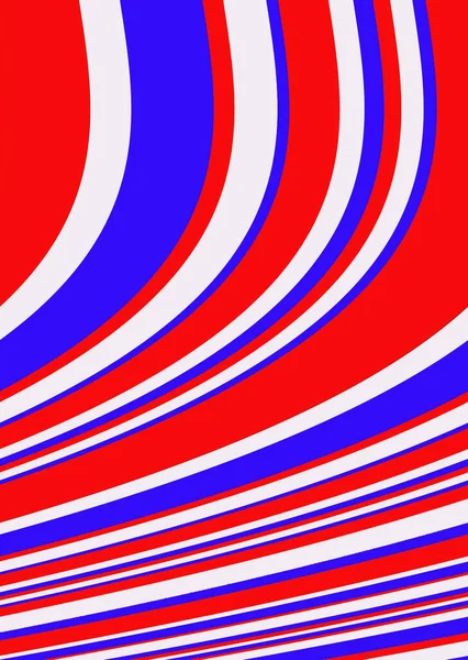 Fundo Abstrato Papel Parede Listrado Vermelho Branco Azul Ilustração — Fotografia de Stock
