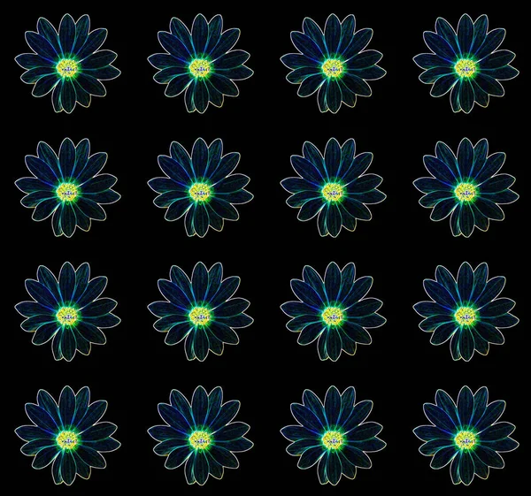 Flower Pattern Set Abstract Flowers Design Template — Stock Photo, Image
