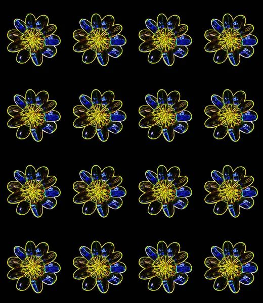 Naadloos Patroon Met Abstracte Bloemen Illustratie — Stockfoto