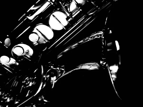 Fondo Saxofón Abstracto Con Arañazos Grietas — Foto de Stock