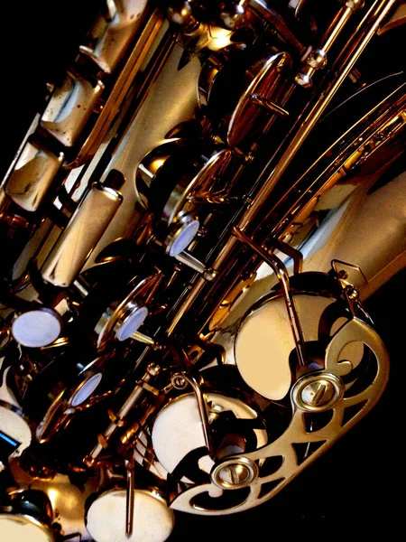 Fondo Saxofón Abstracto Con Arañazos Grietas —  Fotos de Stock