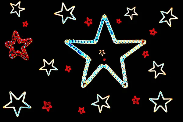 Estrelas Estrela Isolada Fundo Preto — Fotografia de Stock