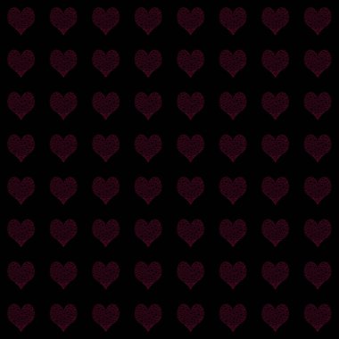 Soyut kalp şekli kusursuz desen. vektör illüstrasyonu