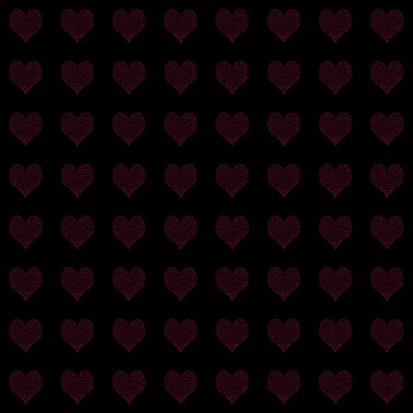 Abstract Heart Shape Seamless Pattern Vector Illustration — Stock Photo, Image