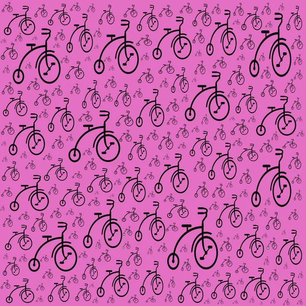Seamless Pattern Tricycle Elements Illustration — Stock Photo, Image