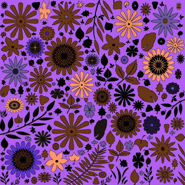 摘要现代数码艺术花卉设计 — 图库照片